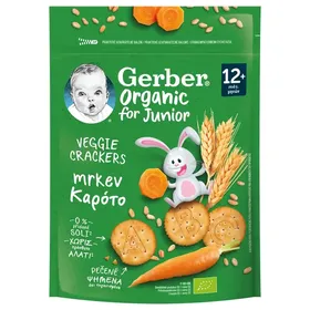 Nestle Gerber Organic Κράκερ Δημητριακών Με Καρότο 100γρ.