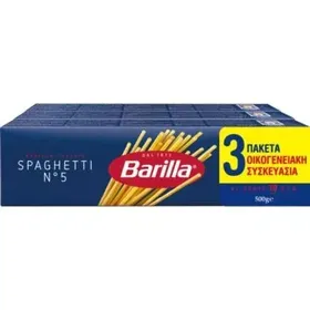 BARILLA ΜΑΚΑΡΟΝΙΑ SPAGHETTI (ΣΠΑΓΓΕΤΙ) No5 ΟΙΚΟΓΕΝΕΙΑΚΗ ΣΥΣΚΕΥΑΣΙΑ 3Χ500GR