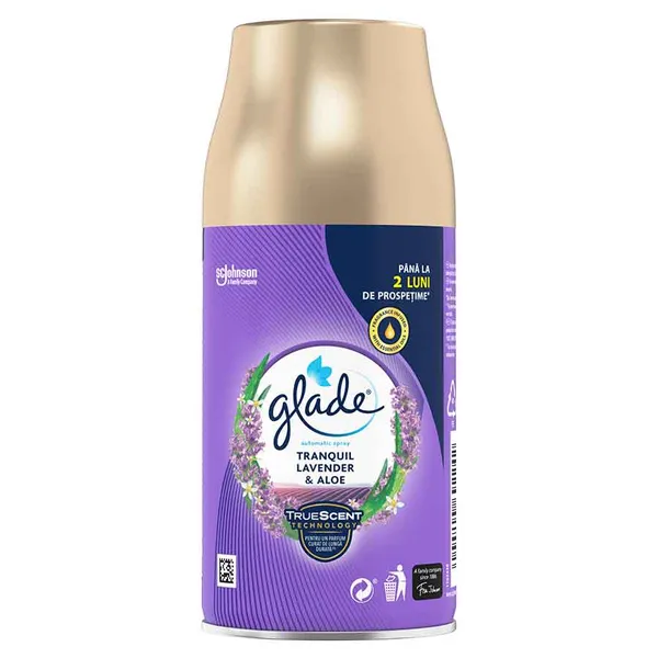 Glade Αρωματικό Χώρου Ανταλλακτικό Αυτόματης Συσκευής Ψεκασμού Tranquil Lavender & Aloe 269ml.