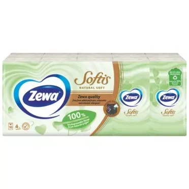 Zewa Softis Natural Soft Χαρτομάντιλα Τσέπης