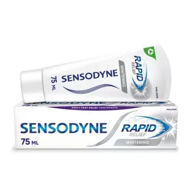 Sensodyne Rapid Relief Whitening, Οδοντόκρεμα για Γρήγορη Ανακούφιση από την Ευαισθησία και Λεύκανση, 75ml
