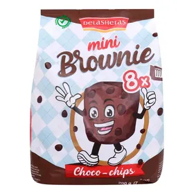 MINI BROWNIES CHOCO CHIPS Soft Cakes 8τμχ