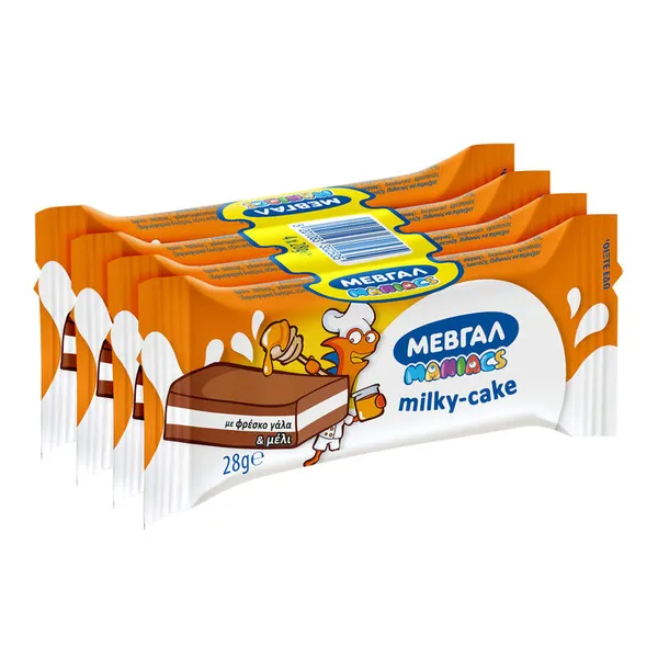 ΜΕΒΓΑΛ Maniac Cake Milk Cake με Μέλι 4X28γρ