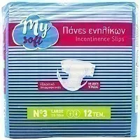 My Soft Ανοιχτές Πάνες Ακράτειας Νο3 Large 12 τεμ