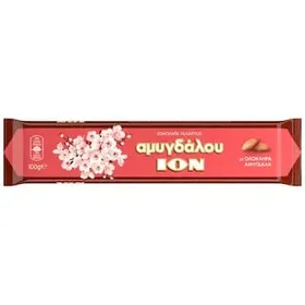 ΙΟΝ Σοκολάτα Γάλακτος με Ολόκληρα Αμύγδαλα 100gr
