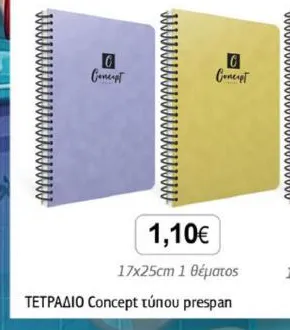 ΤΕΤΡΑΔΙΟ Concept τύπου prespan 17x25cm 1 θέματος