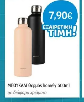 ΜΠΟΥΚΑΛΙ θερμός homely 500ml σε διάφορα χρώματα